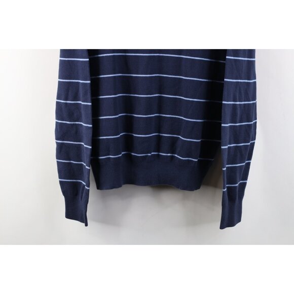 Vtg 90s Ralph Lauren Mens Medium Lightweight Striped Pima Cotton Knit Sweater - Picture 3 of 11